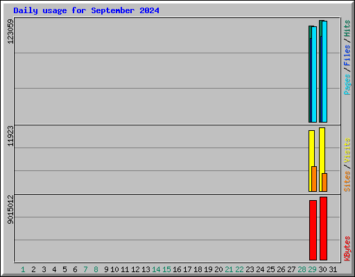 Daily usage for September 2024