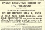„Wymaga się, aby wszystkie osoby dostarczyły do 1 maja 1933 lub wcześniej wszystkie złote monety, złoty bulion i certyfikaty złota znajdujące się w ich posiadaniu do Banku Rezerwy Federalnej, jej […]