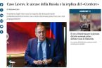 Minister Spraw Zagranicznych Federacji Rosyjskiej Siergiej Ławrow udzielił wywiadu dla  włoskiego dziennika  „Corriere Della Sera” (Kurier Wieczorny). Wywiad nie ukazał się, a tego redakcja dziennika w edycji z 13 listopada […]