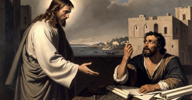&nbsp; Mt 9, 9-13 Jezus, wychodząc z Kafarnaum, ujrzał człowieka imieniem Mateusz, siedzącego na komorze celnej, i rzekł do niego: «Pójdź za Mną!» A on wstał i poszedł za Nim. [&hellip;]