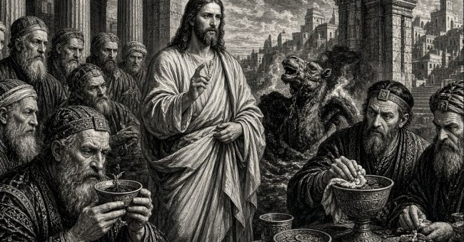&nbsp; Mt 23, 23-26 Jezus przemówił tymi słowami: «Biada wam, uczeni w Piśmie i faryzeusze obłudnicy, bo dajecie dziesięcinę z mięty, kopru i kminku, lecz zaniedbaliście to, co ważniejsze jest [&hellip;]