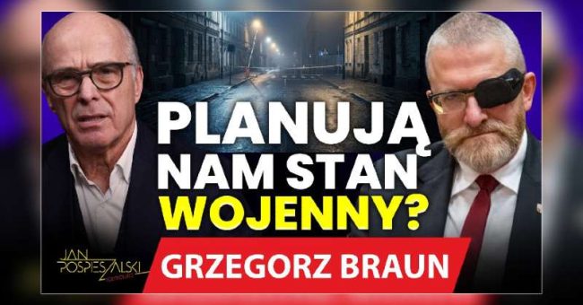 Czy stan wojenny to realny scenariusz na odwołanie przyszłorocznych wyborów? W dzisiejszym podcaście Grzegorz Braun ostrzega przed takim scenariuszem, punktuje wciąganie Polski w wojnę na Wschodzie i rujnującą politykę surowcową. [&hellip;]