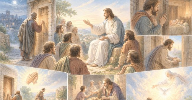 Łk 11, 5-13 Jezus powiedział do swoich uczniów: «Ktoś z was, mając przyjaciela, pójdzie do niego o północy i powie mu: „Przyjacielu, pożycz mi trzy chleby, bo mój przyjaciel przybył [&hellip;]